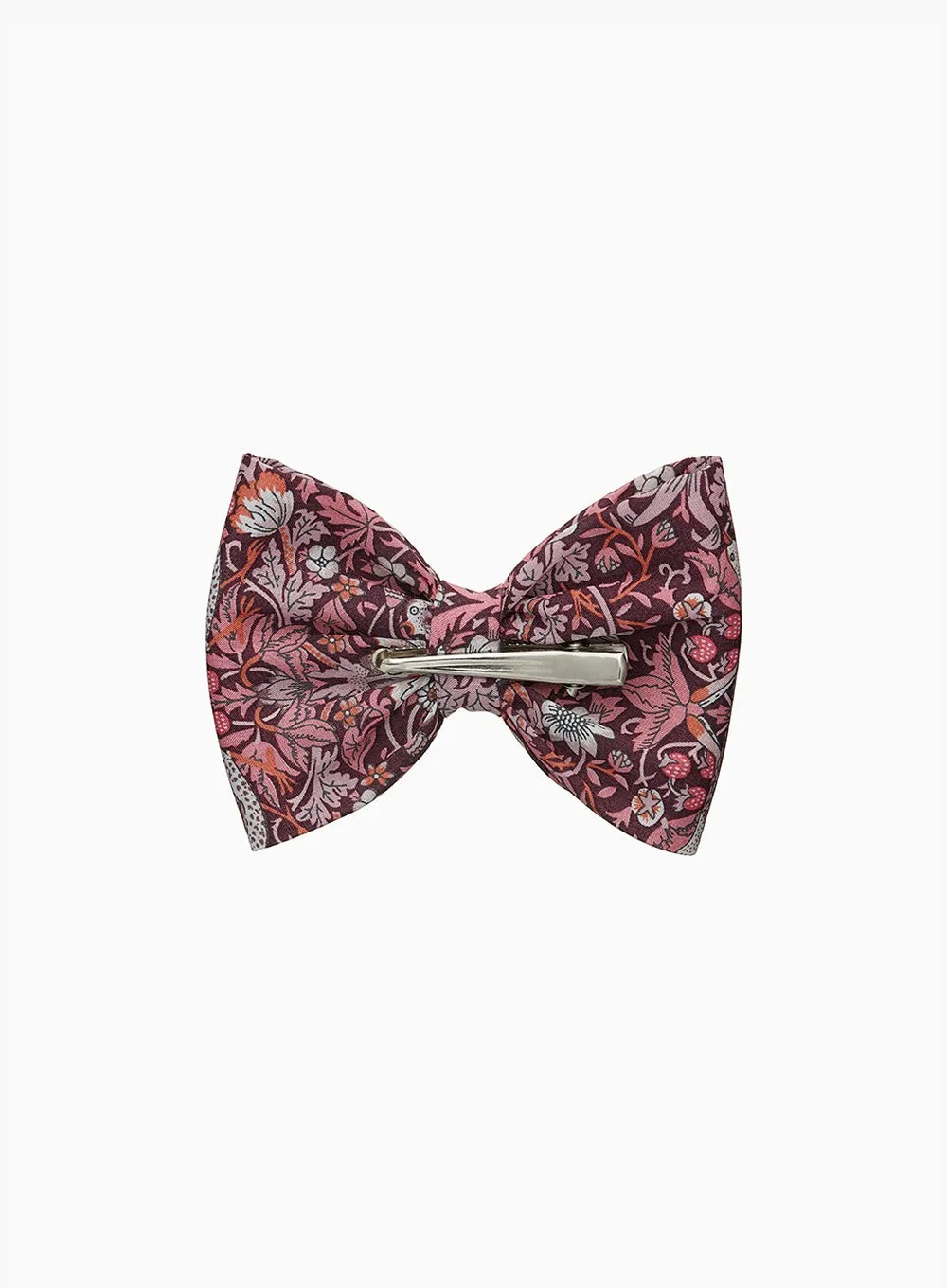 Bow Hair Clip in Strawberry Thief