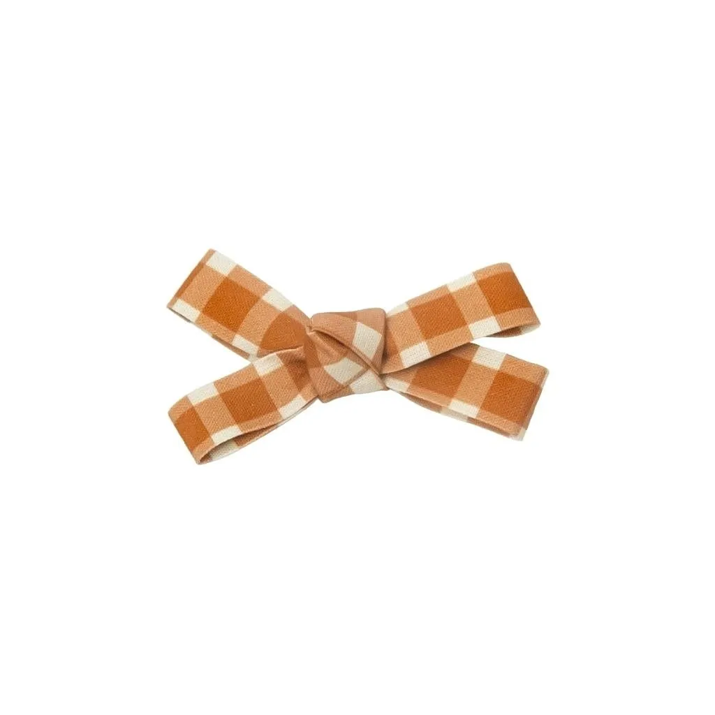 Bow Hair Clip - Sienna Gingham