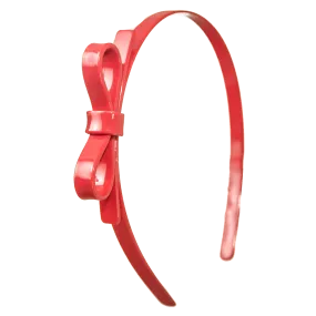 Bow Headband - Cherry Red