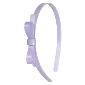 Bow Headband - Purple Satin