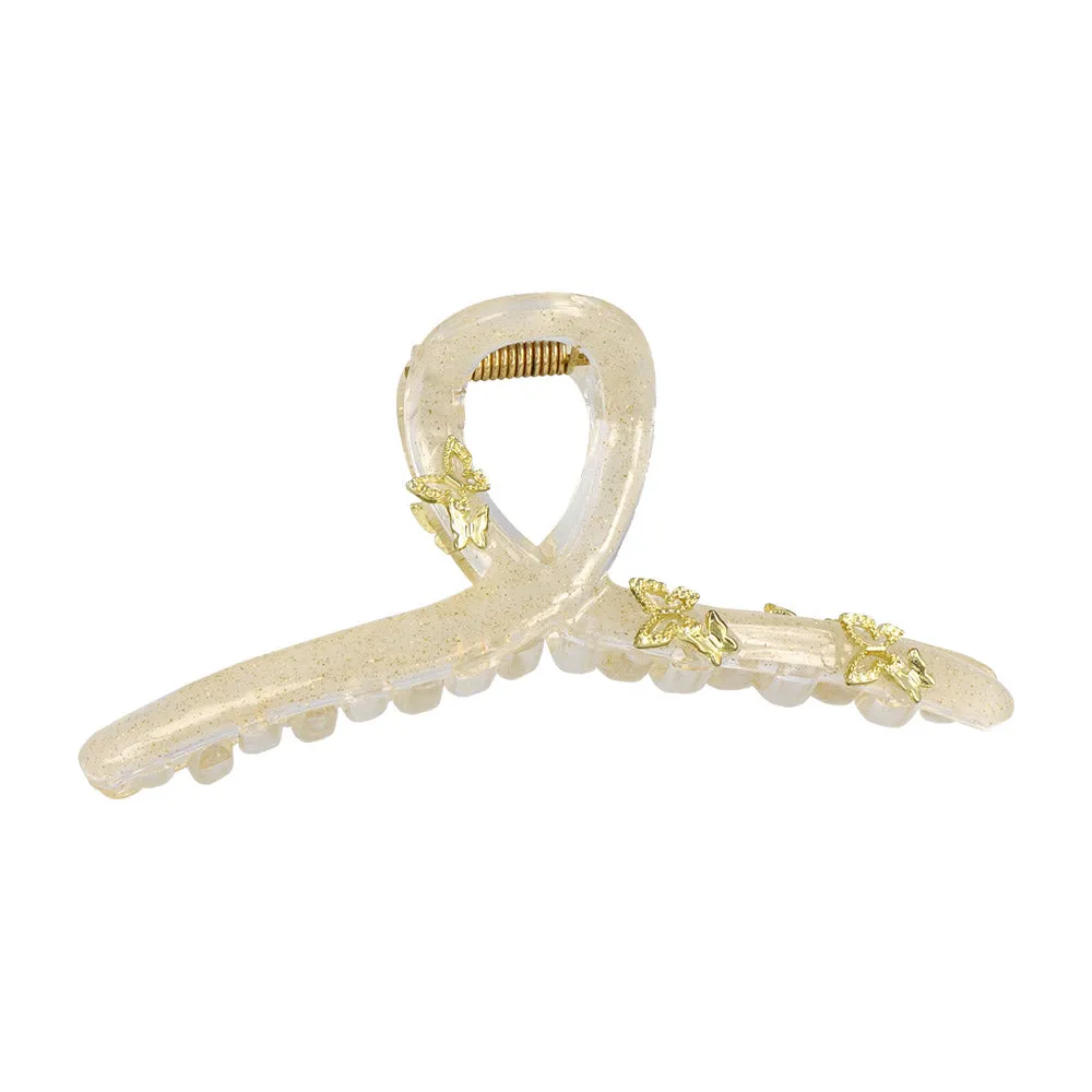 Butterfly Embellished Loop Claw Clip