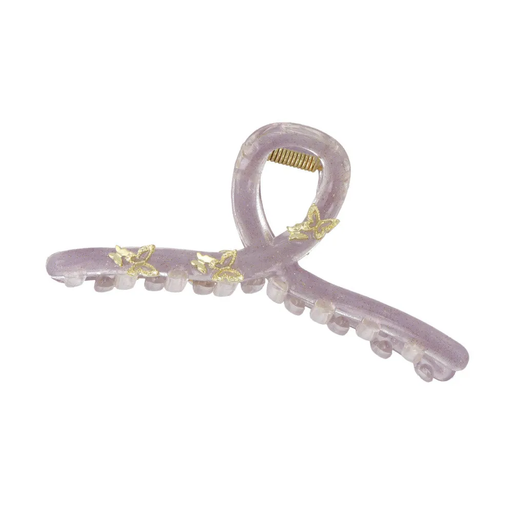 Butterfly Embellished Loop Claw Clip