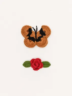 Butterfly Garden Crochet Hair Clips