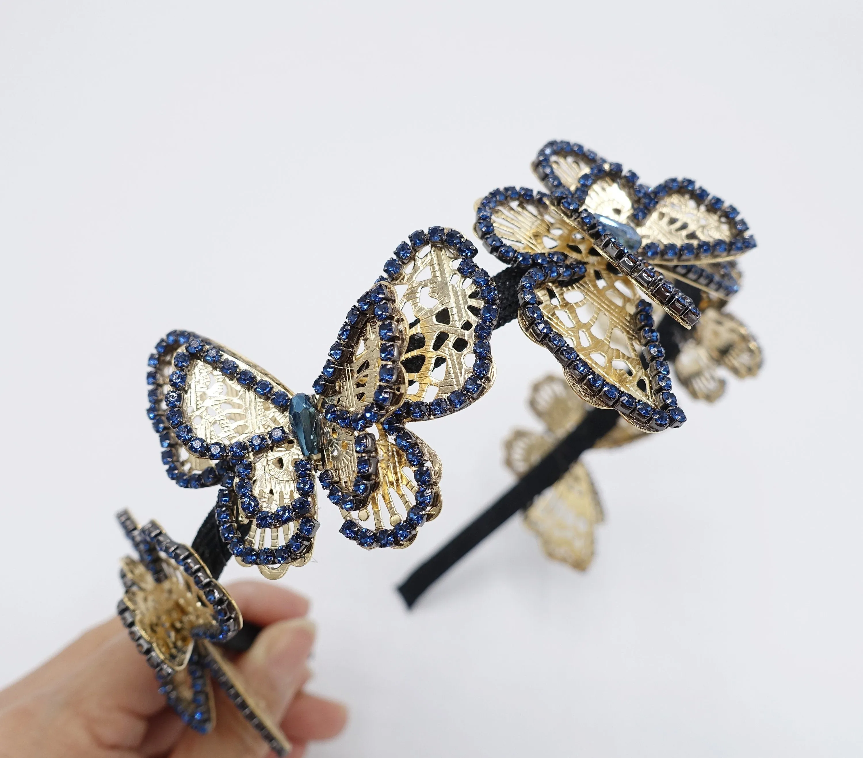 butterfly metal headband for women