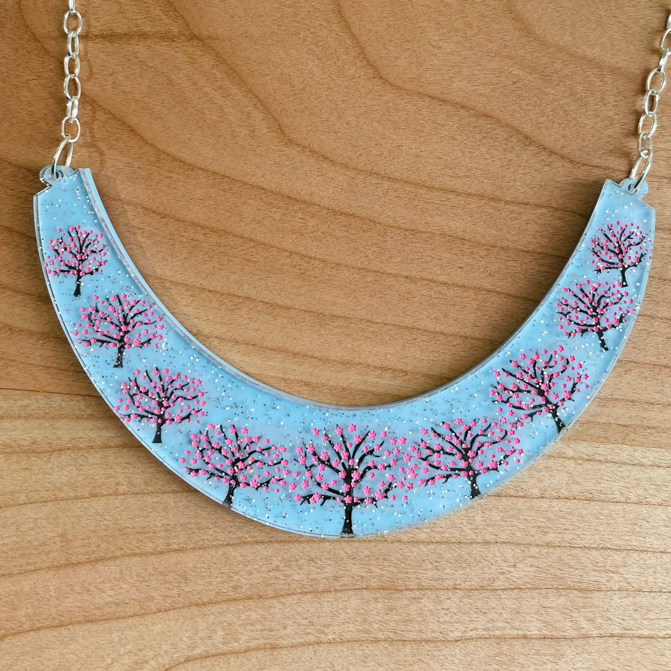 Cherry Blossom tree - necklace - Set of 2