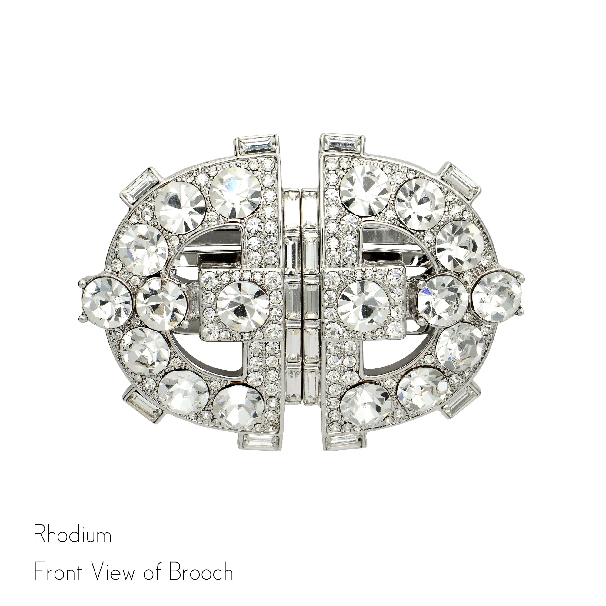 Elegant Clara Double Clip Brooch with Versatile Design