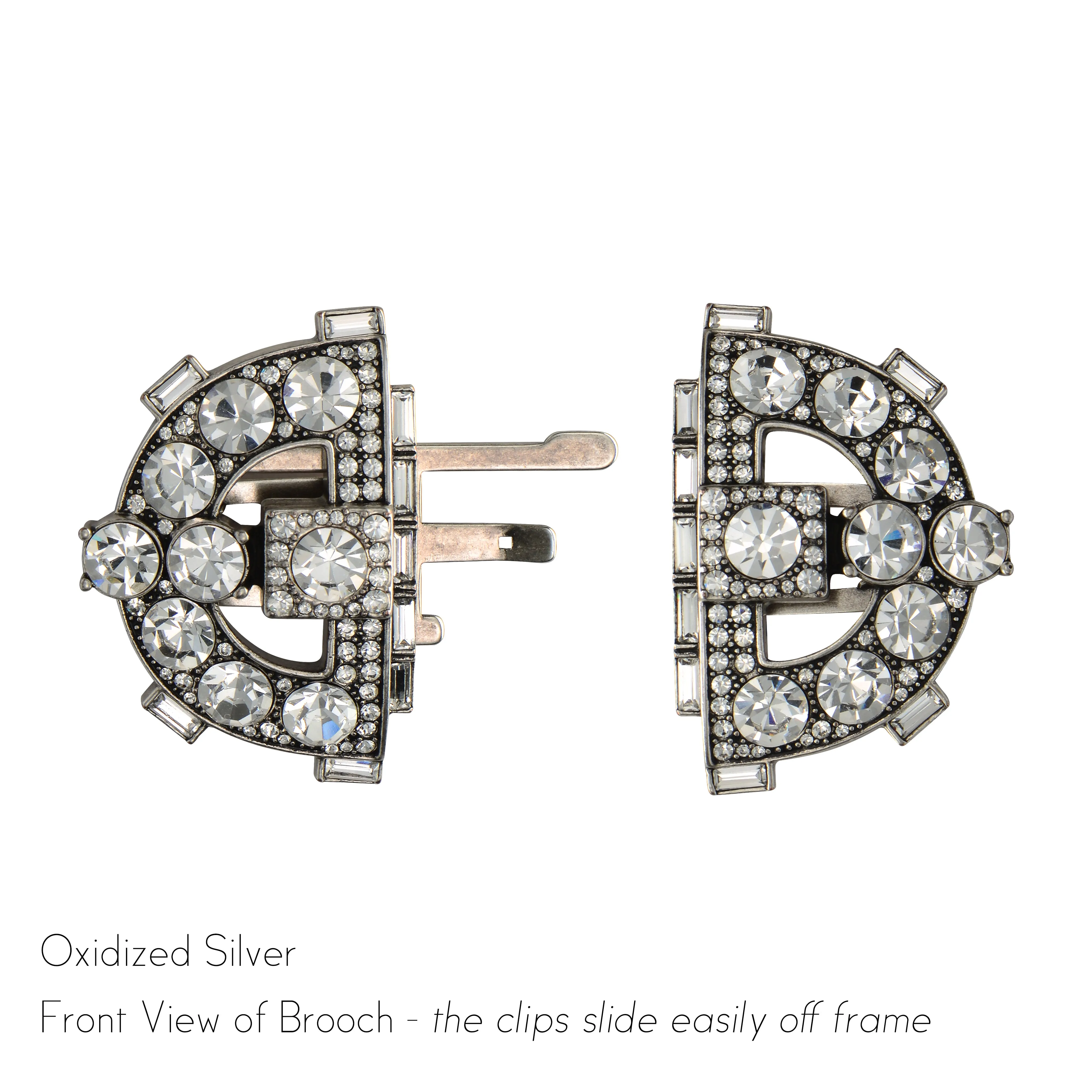 Elegant Clara Double Clip Brooch with Versatile Design