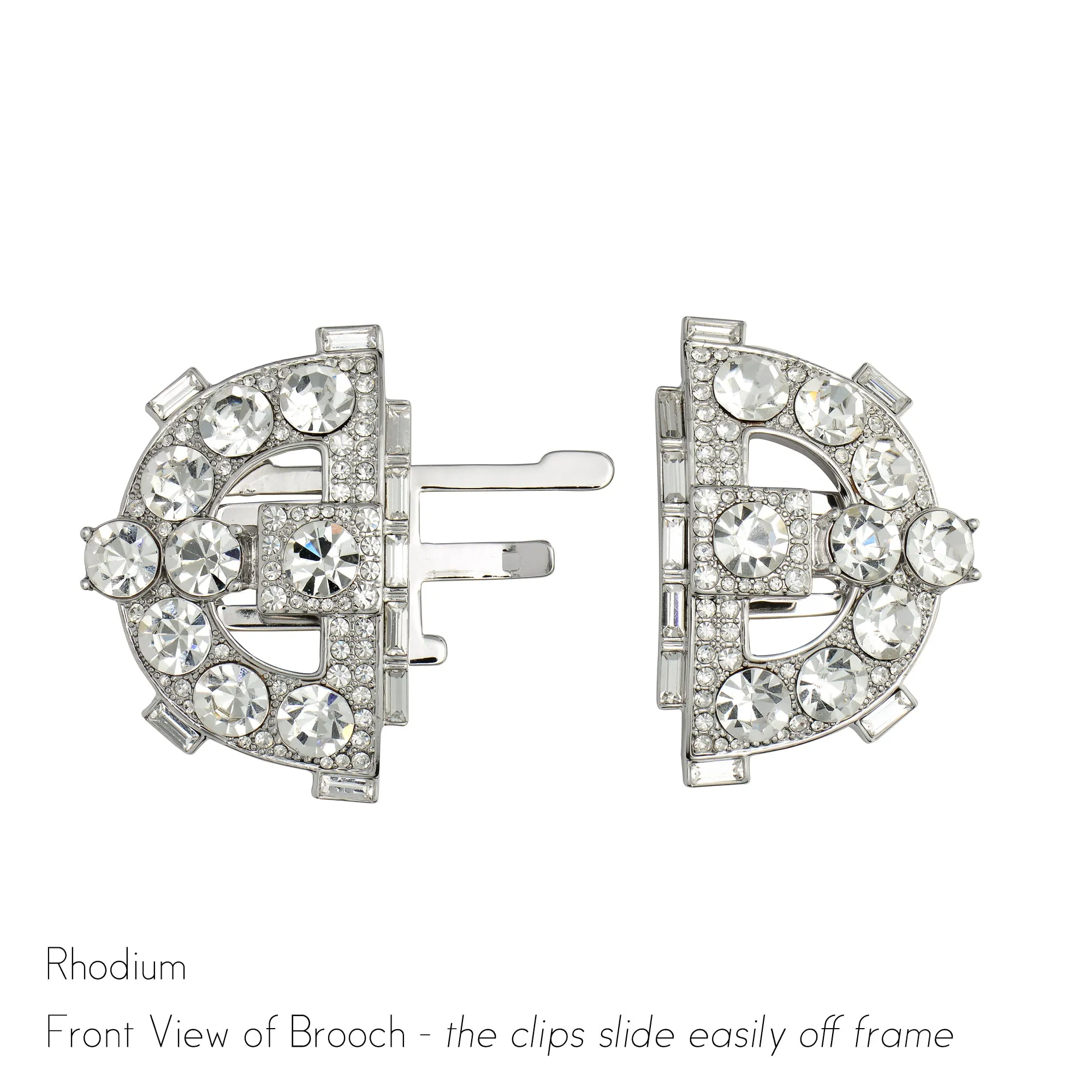 Elegant Clara Double Clip Brooch with Versatile Design