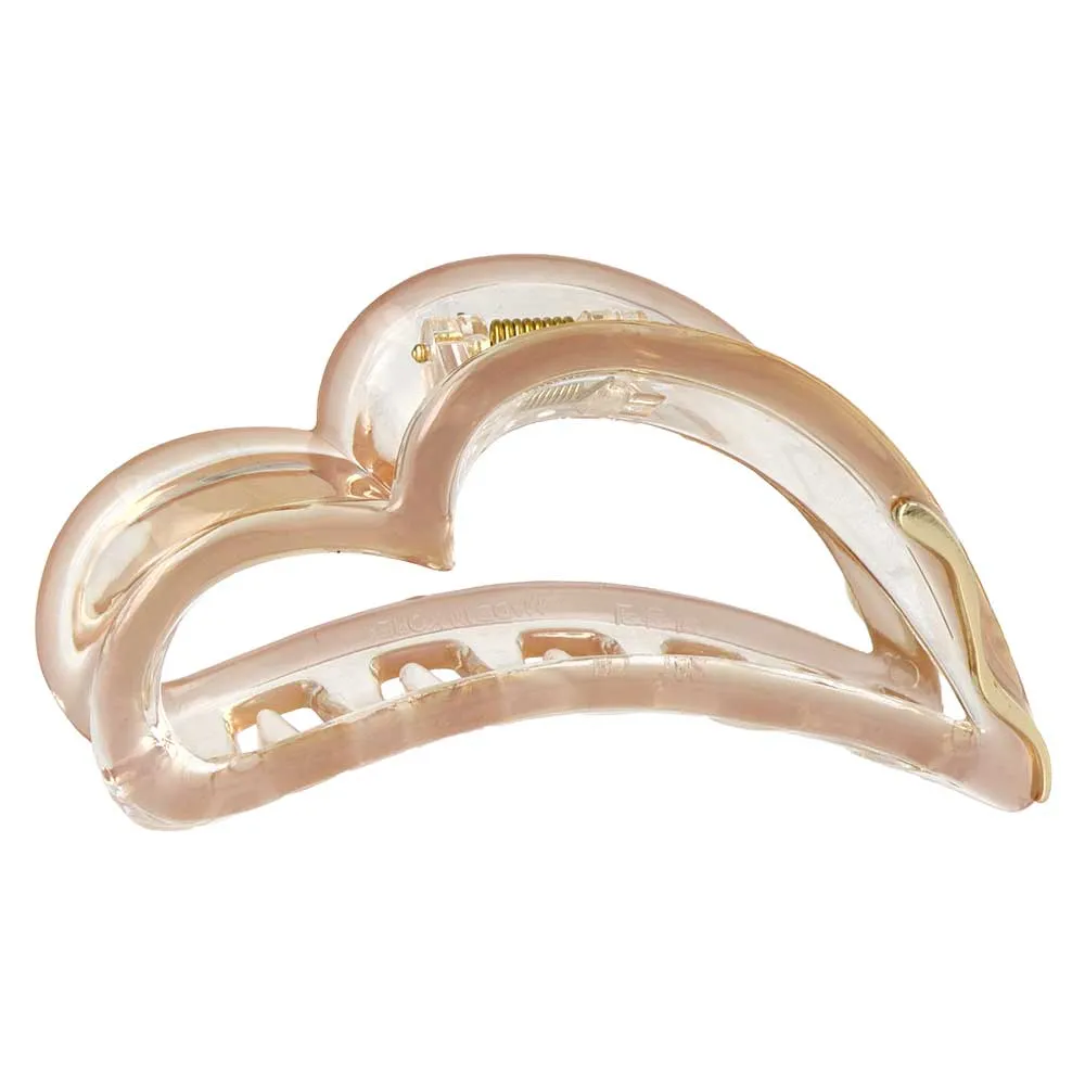 Clear Open Heart Hair Claw