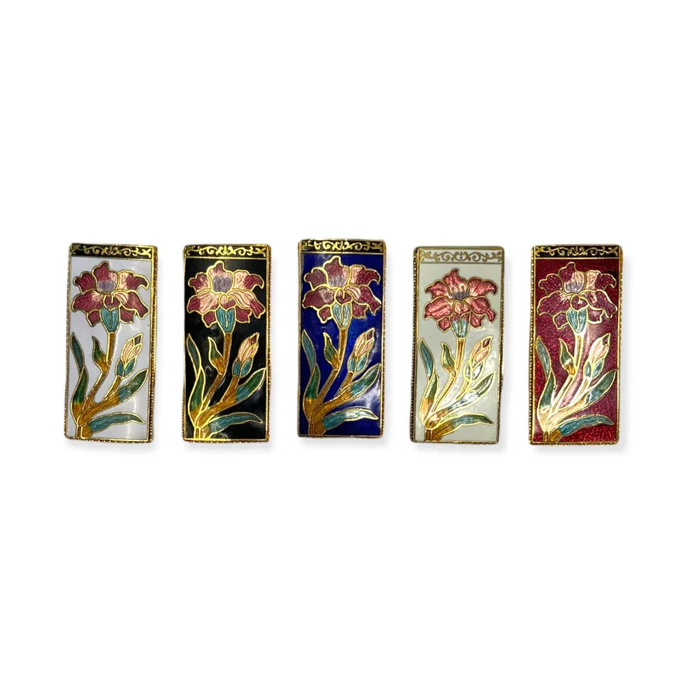 Cloisonné Money Clips - Flower