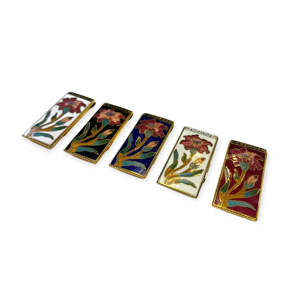 Cloisonné Money Clips - Flower