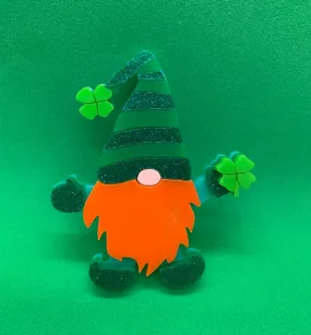 Clover Gnome - Brooch