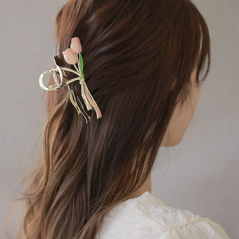 Coloured Tulip Statement Hair Clip