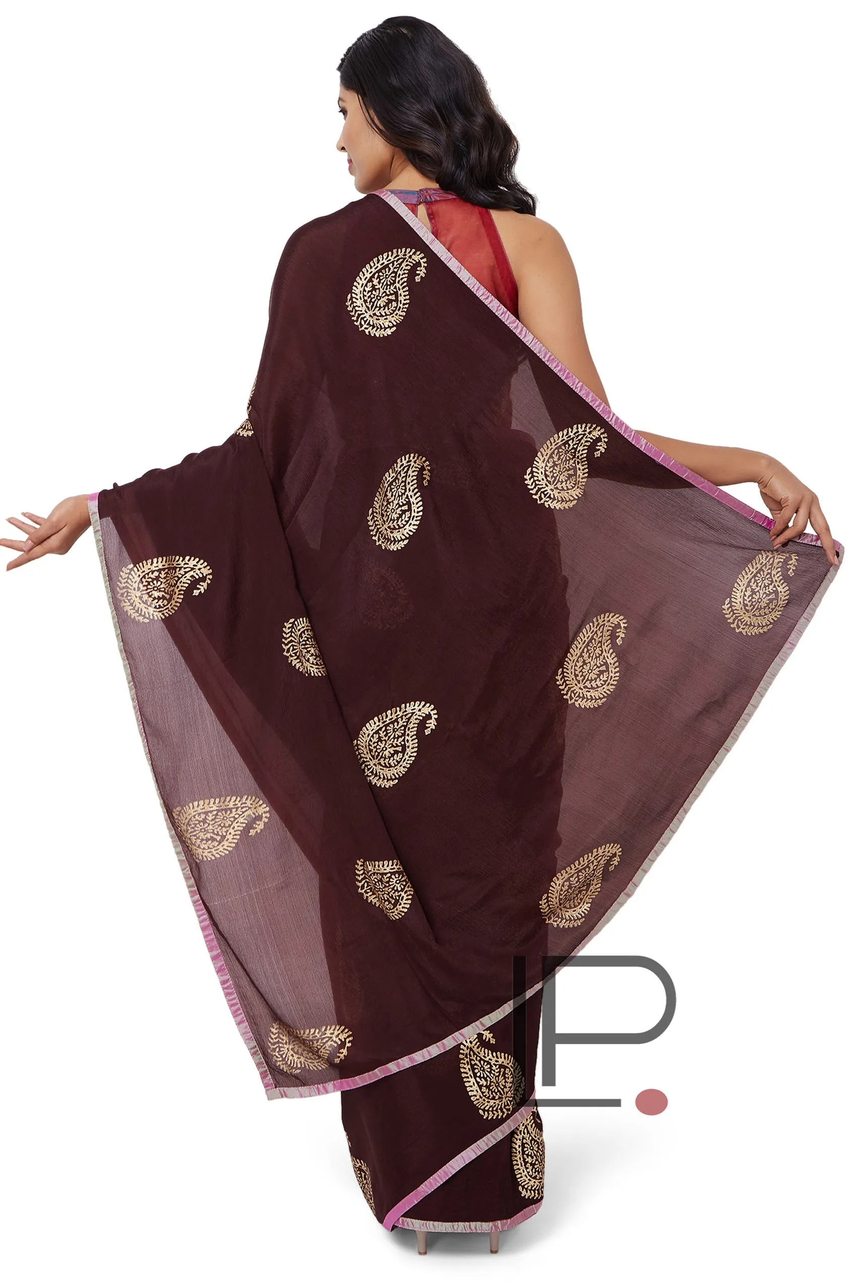 Contemporary Brown chiffon