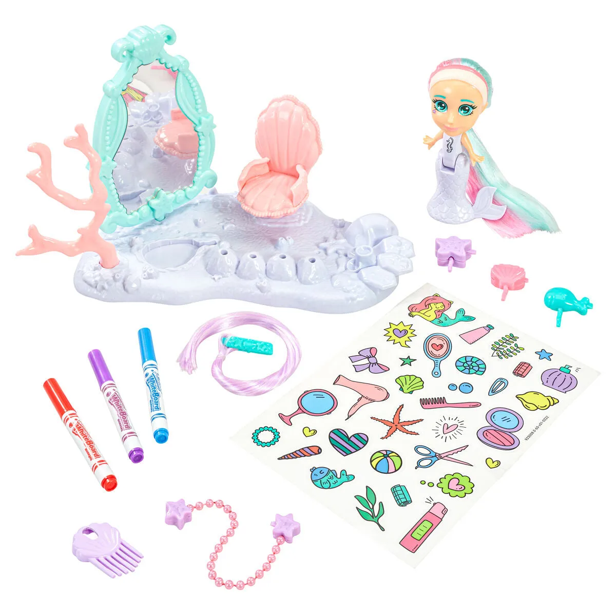 Crayola Colour 'n' Style Mermaid Friends Maya's Hair Braiding Salon Set