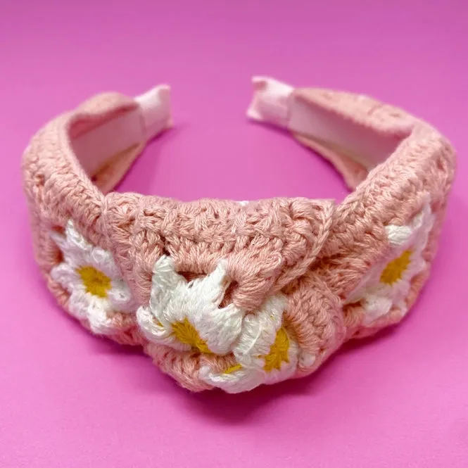 CROCHET DAISY HEADBAND