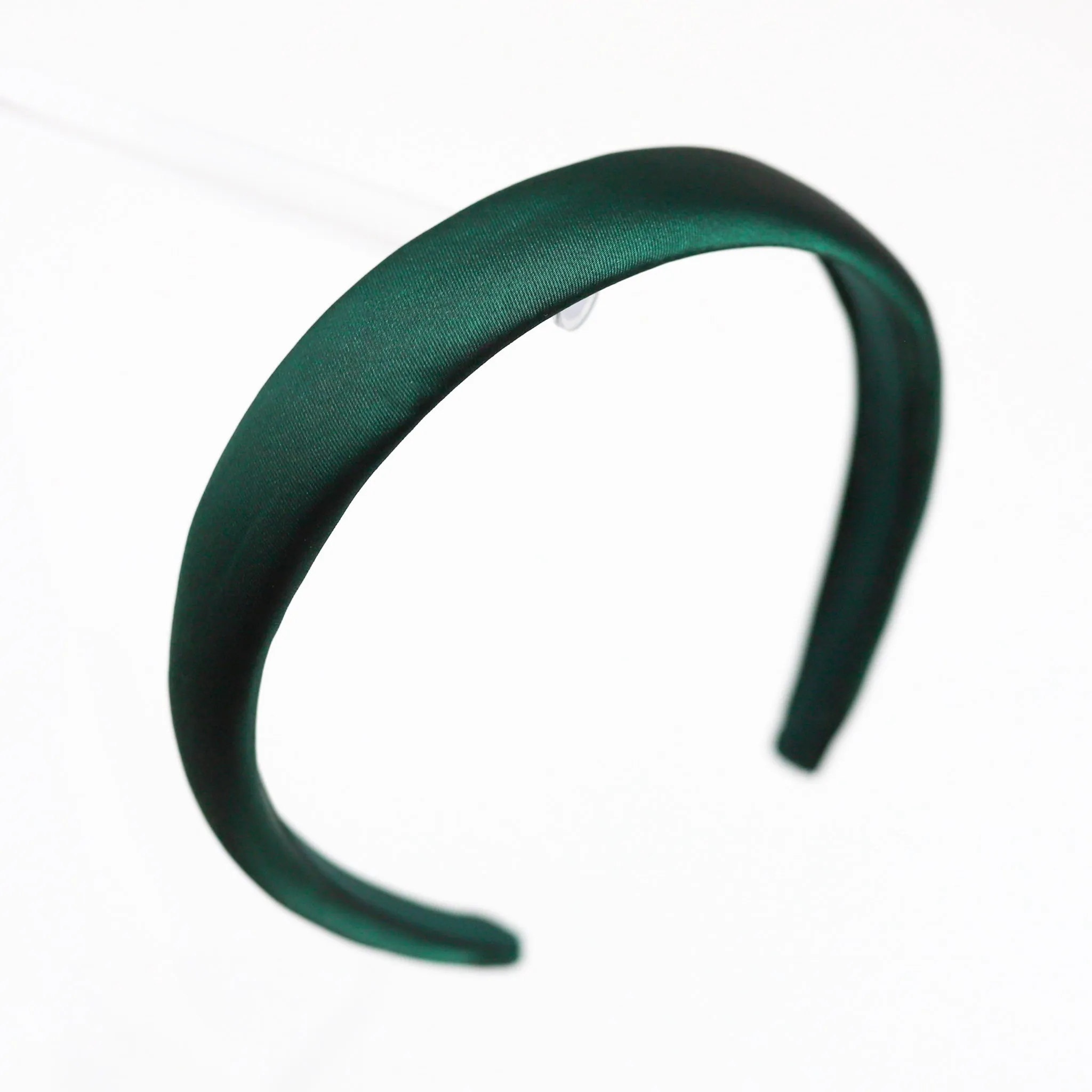 Cushioned Headband - Forest Green Satin