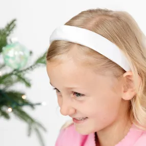 Cushioned Headband - White Satin