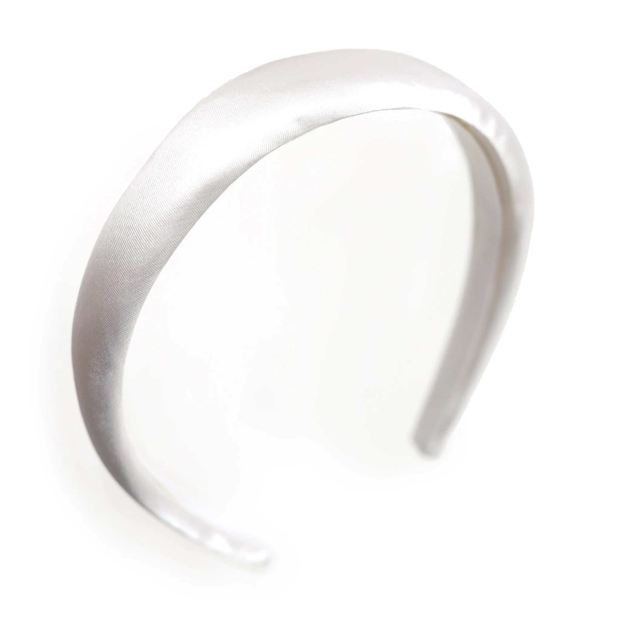 Cushioned Headband - White Satin