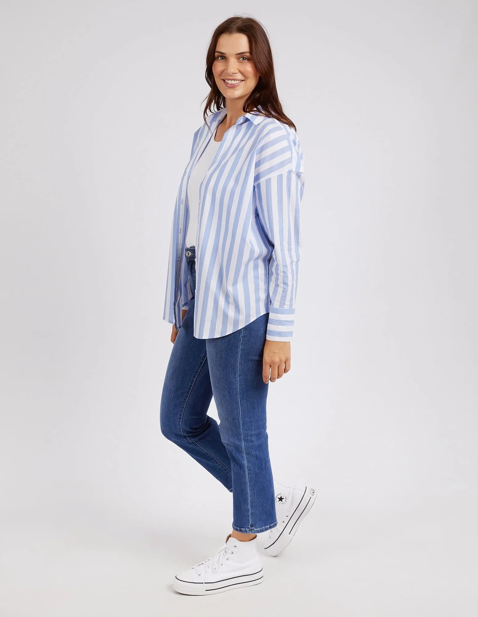 Delia Shirt Blue & White Stripe