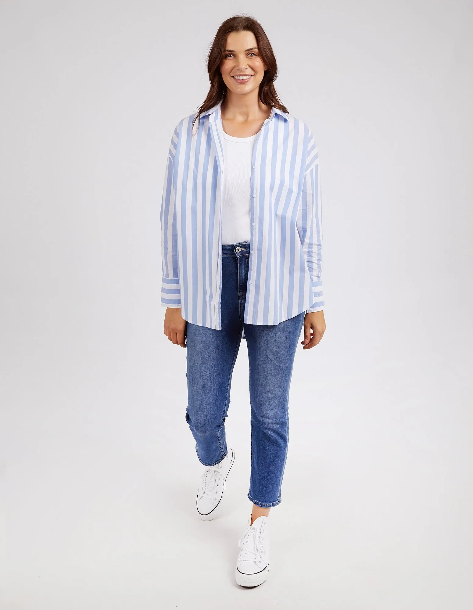 Delia Shirt Blue & White Stripe