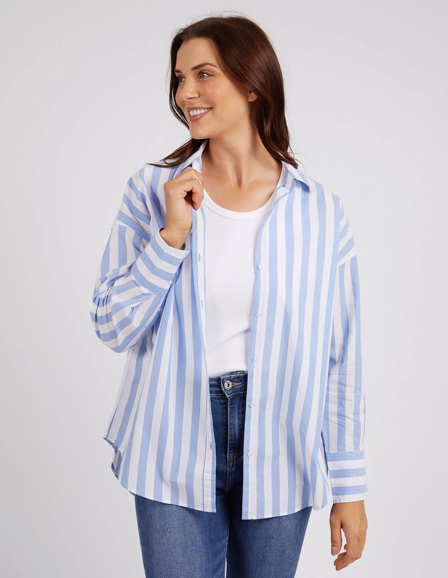 Delia Shirt Blue & White Stripe