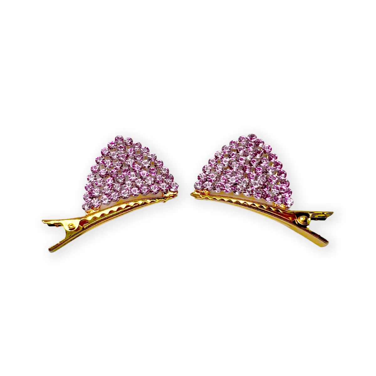 Diamond Studded Cat Ear Pair of Hair Clips