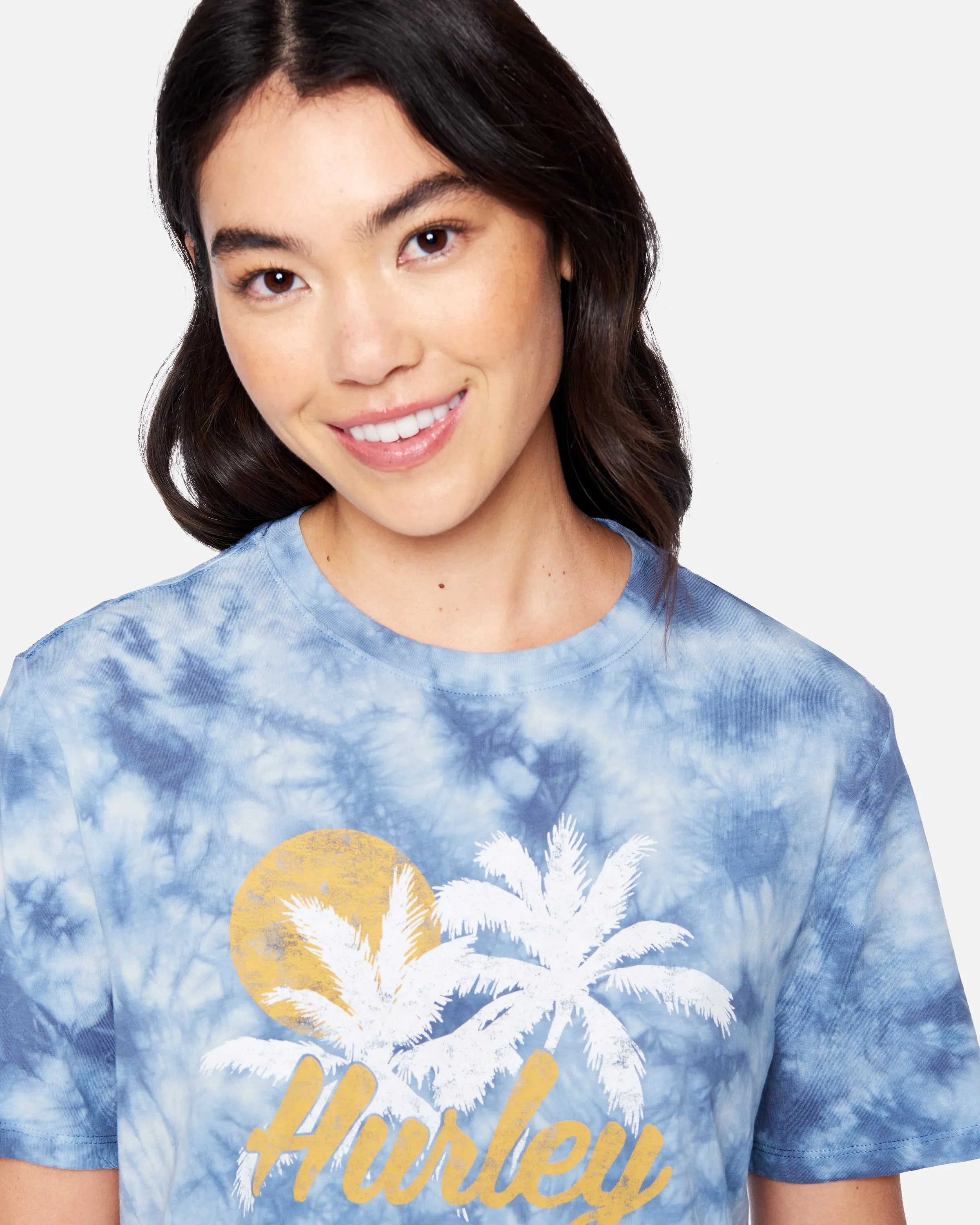 Didi Tie Dye Cropped Crew Short Sleeve T-Shirt