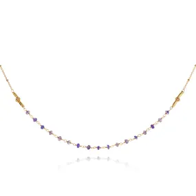 Dorian Collar Necklace, Iolite, Gold