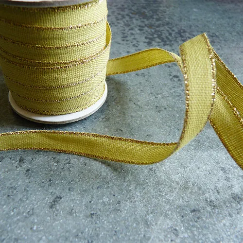 Drittofilo Cotton Ribbon - Chartreuse / Gold : Studio Carta