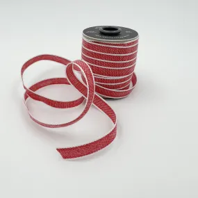 Drittofilo Cotton Ribbon - Red / White : Studio Carta