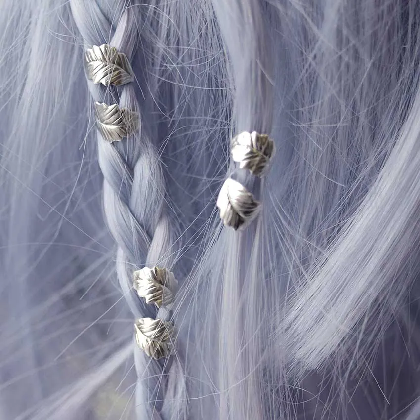 ELVIN. Silver Leaf Hair Twists