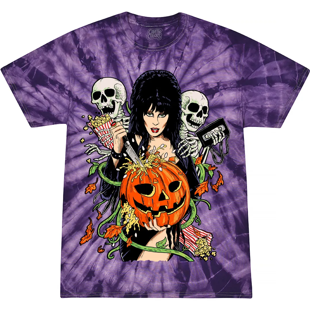 ELVIRA: CREEPY CARVER - TIE-DYE T-SHIRT