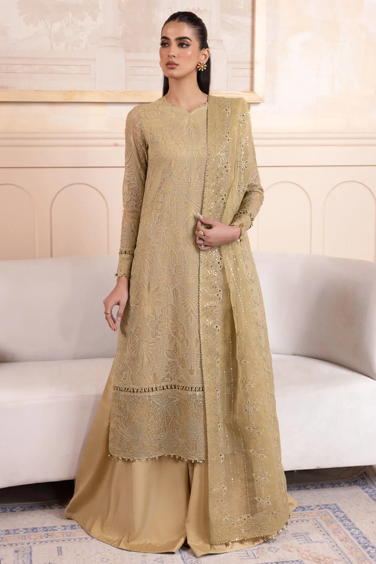 EMBROIDERED CHIFFON UC-3042