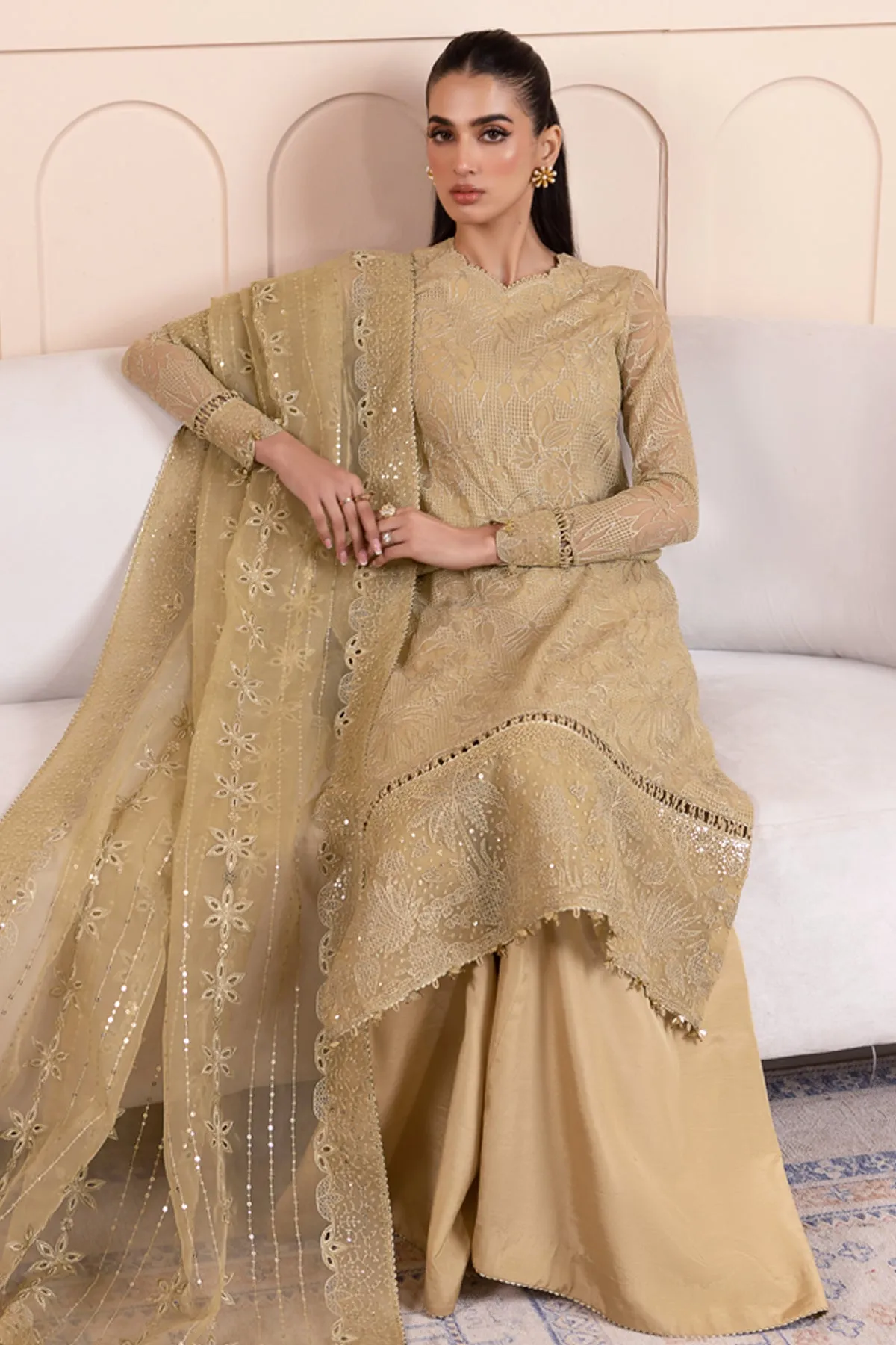 EMBROIDERED CHIFFON UC-3042