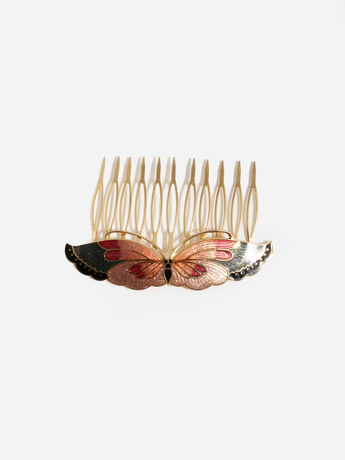 Enamel Butterfly Hair Comb - Vintage Capsule