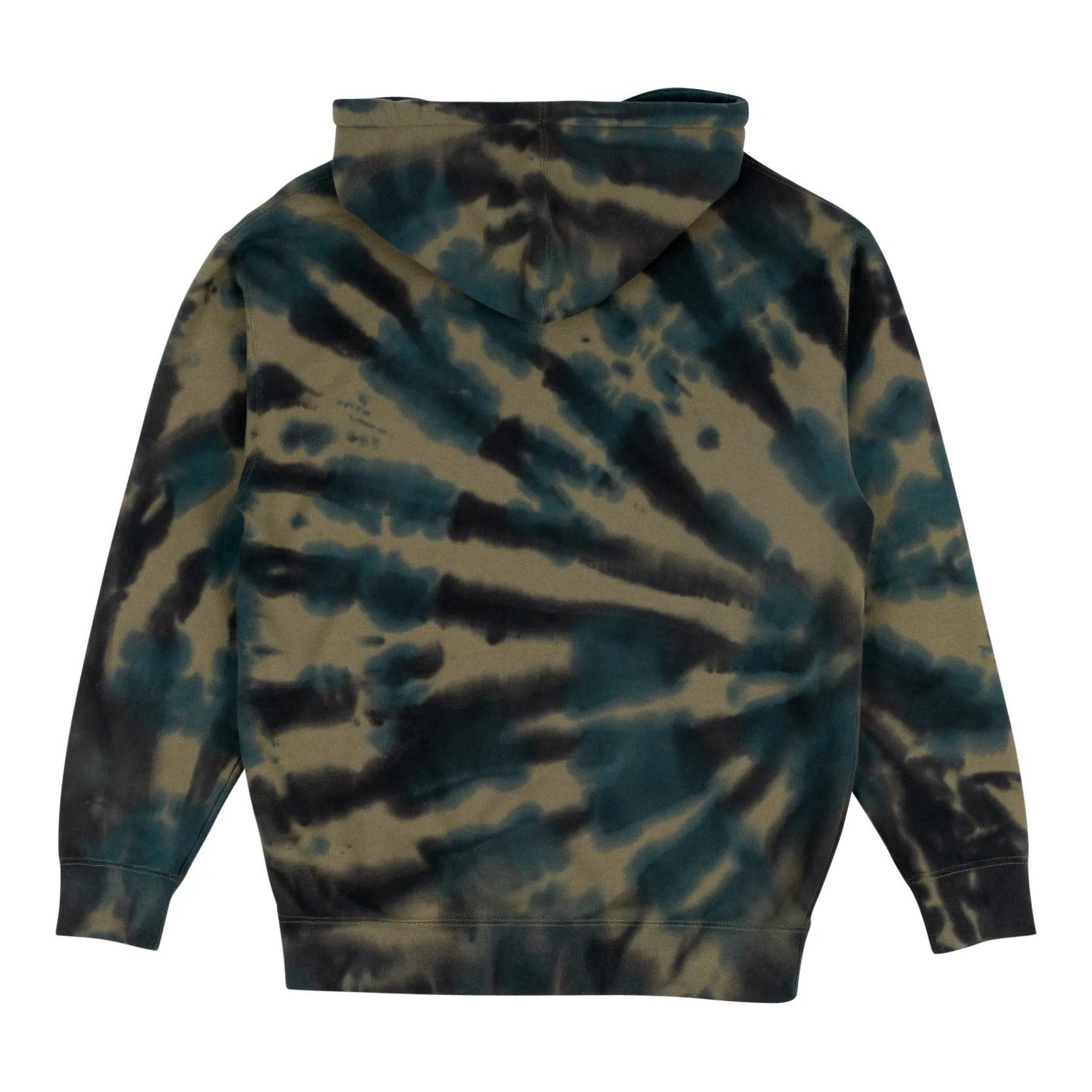 Exner Tie-Dyed Pullover Hoodie - Kelp