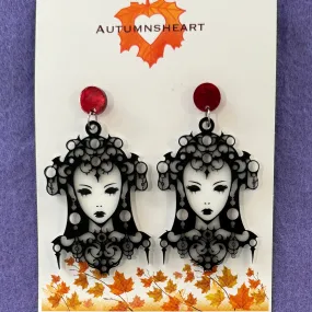 Female vampire - earrings  - Set of 2