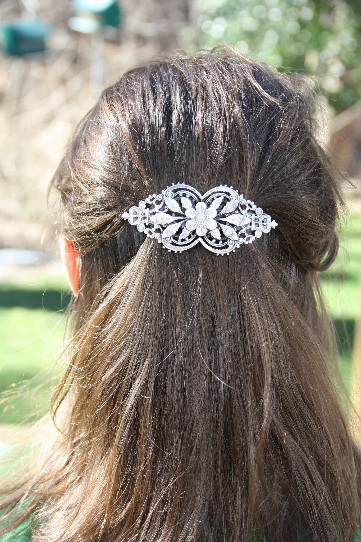 Floral Filigree Barrette