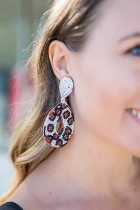 Forever Beaded Leopard Earring