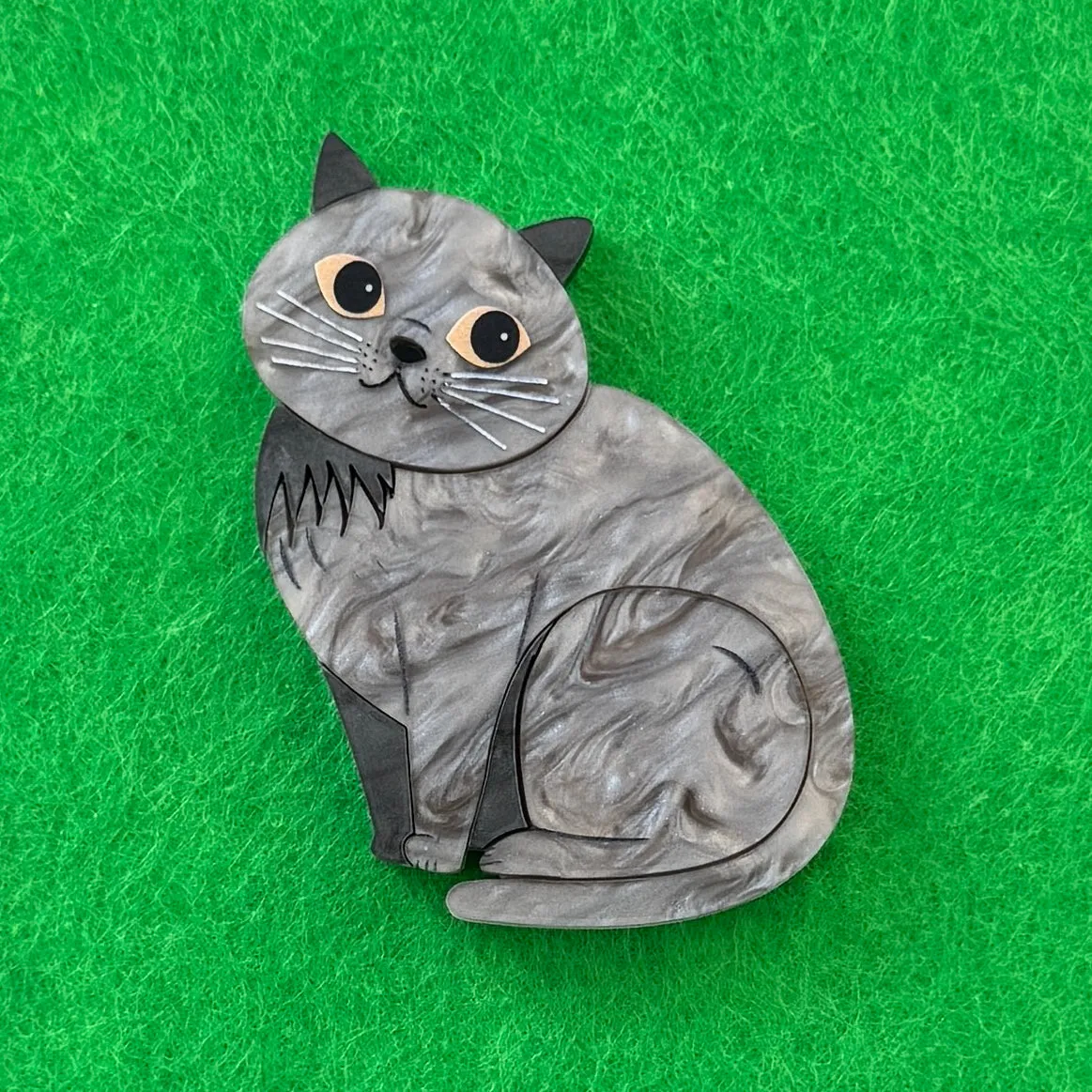 Freddy the Burmese - Brooch - Set of 2