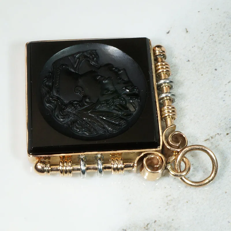 Gemini Intaglio Fob in Gold & Platinum