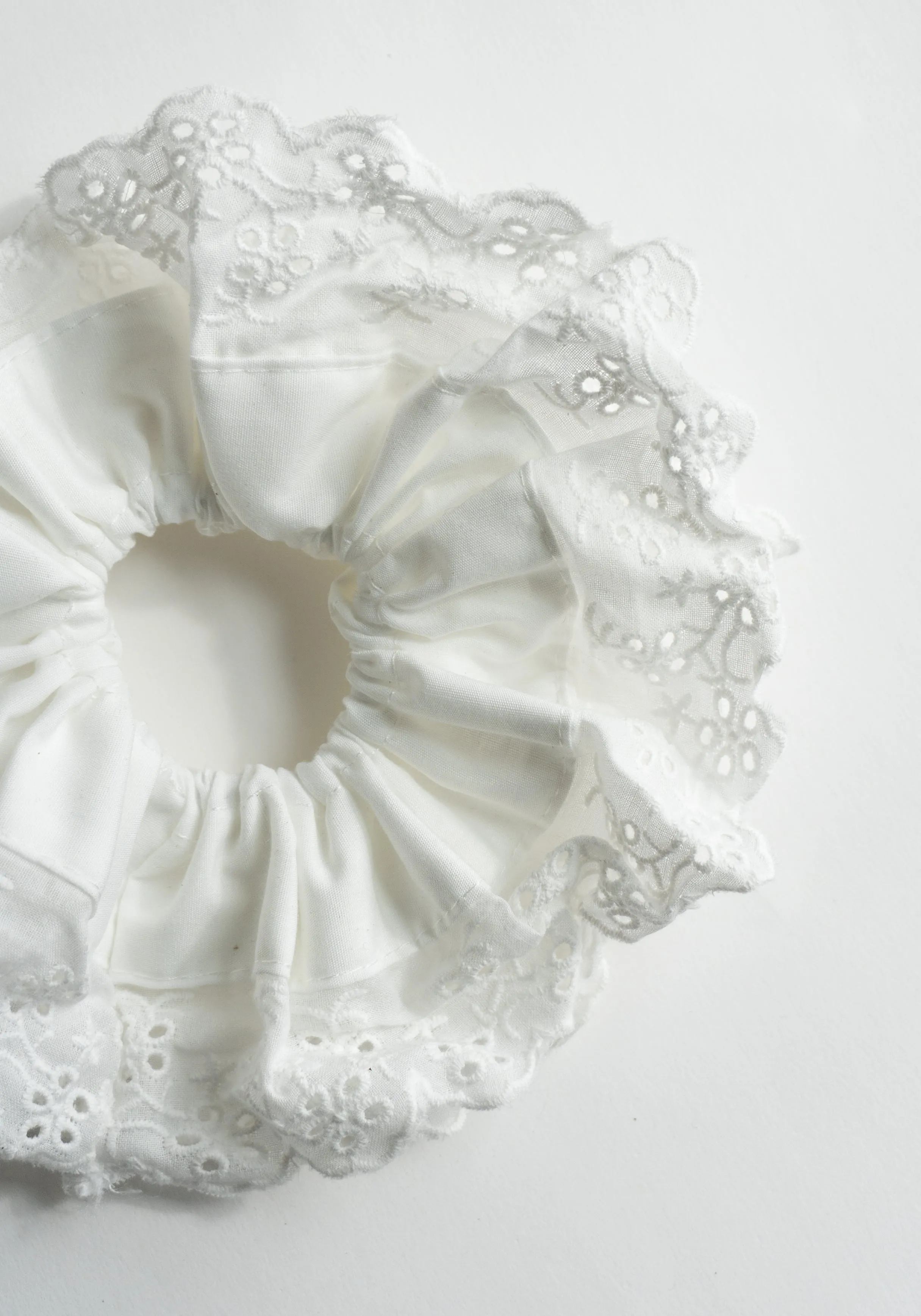 Giant Broderie Anglaise Lace Scrunchie