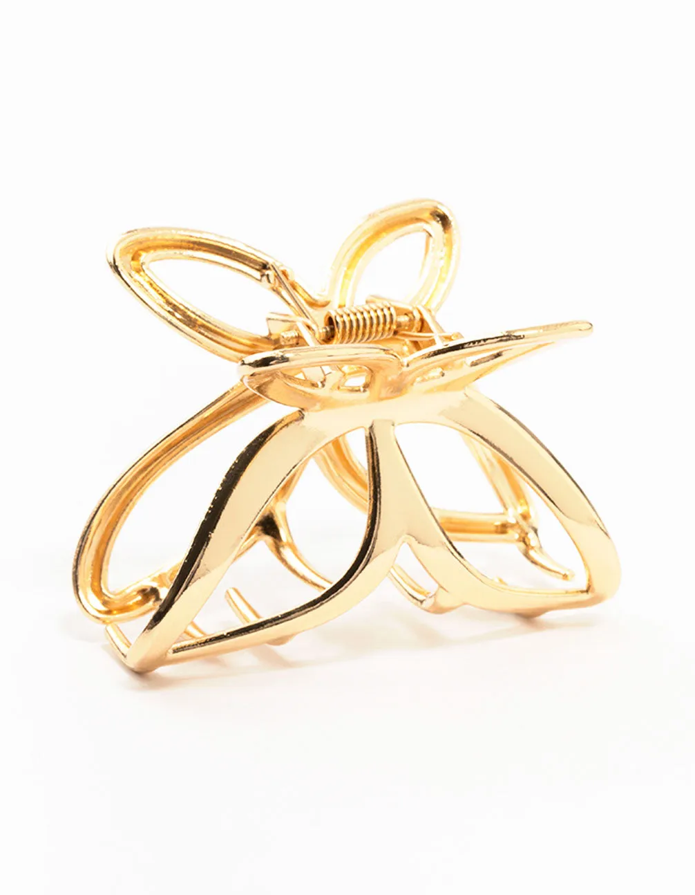 Gold Molten Line Butterfly Claw Clip