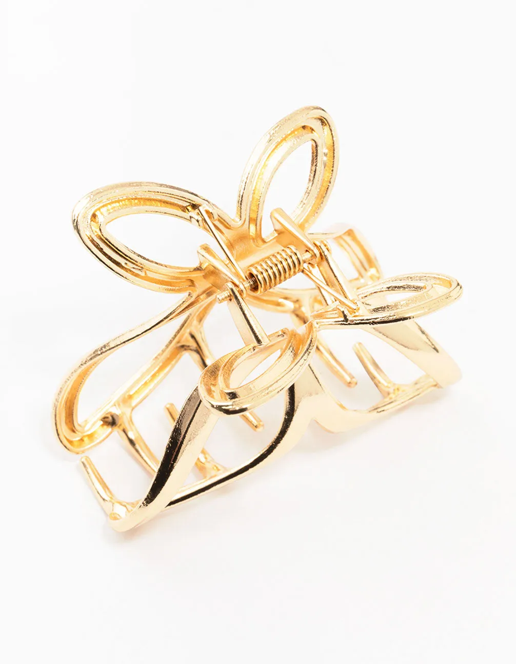 Gold Molten Line Butterfly Claw Clip