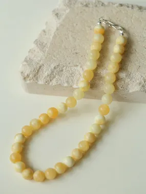 Harmonious Gemstone Necklace Yellow Jade 10mm