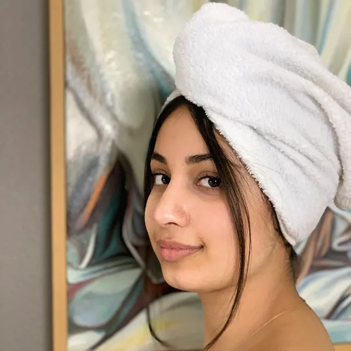 heart twist™ spa head towel