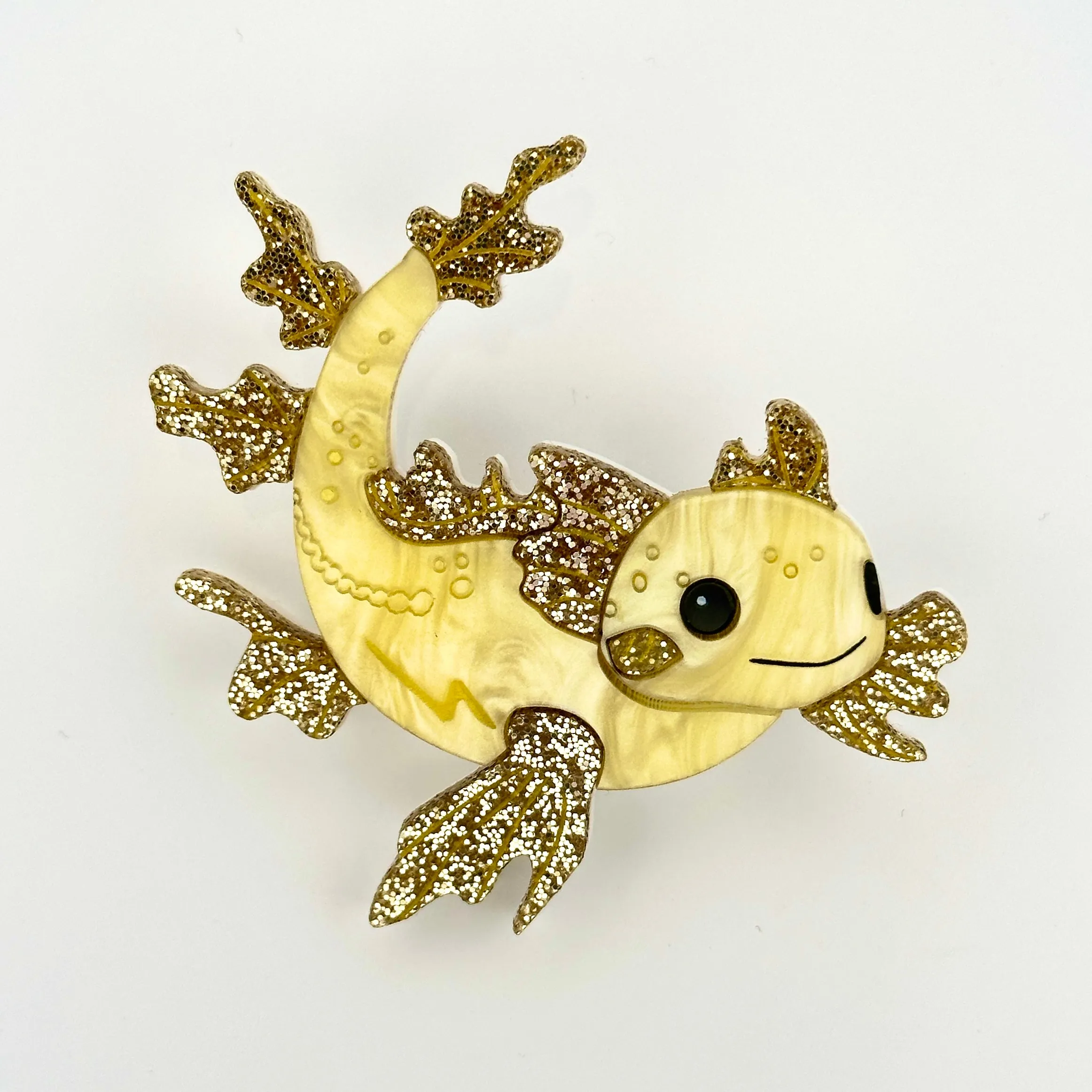 Honeycomb Axolotl  - brooch