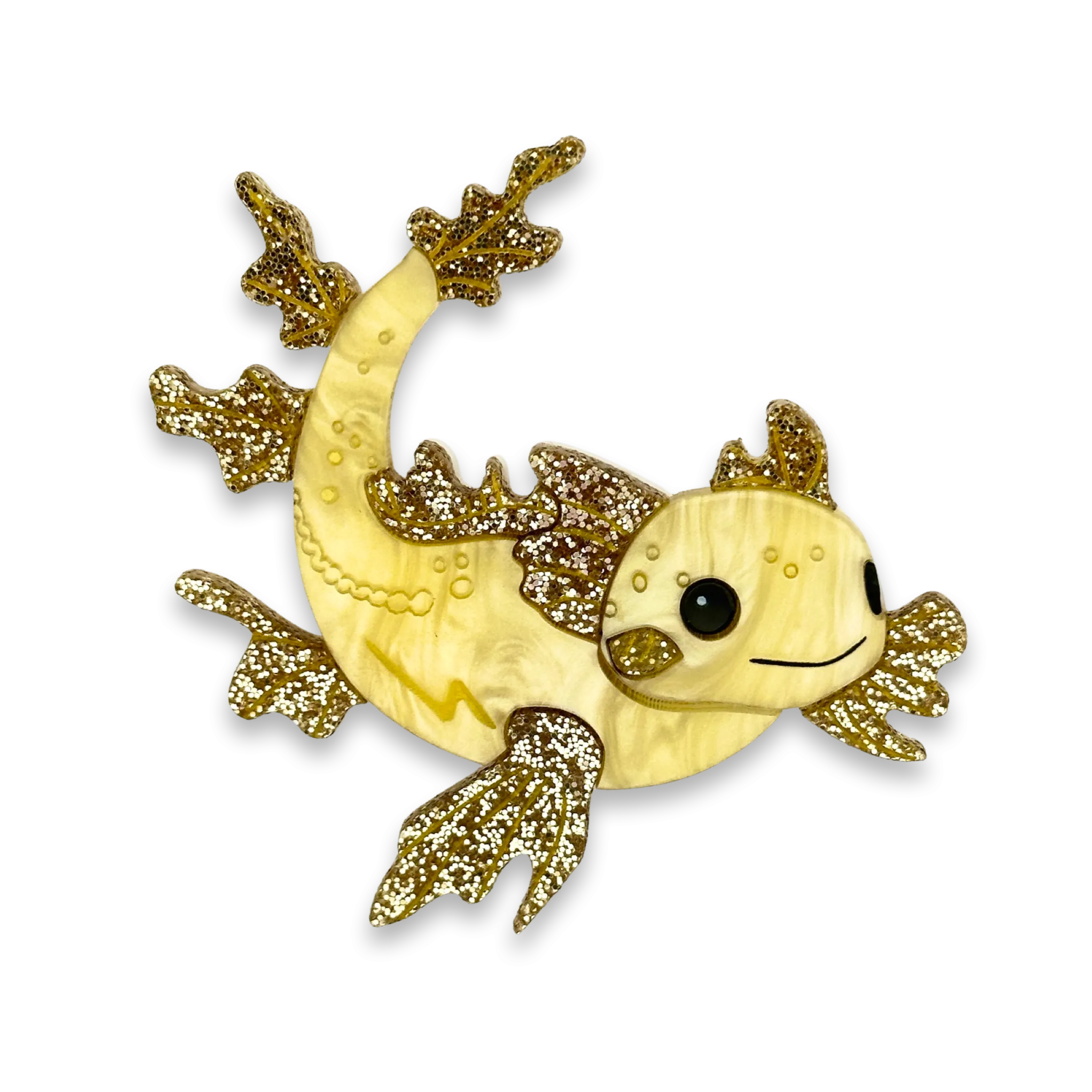 Honeycomb Axolotl  - brooch