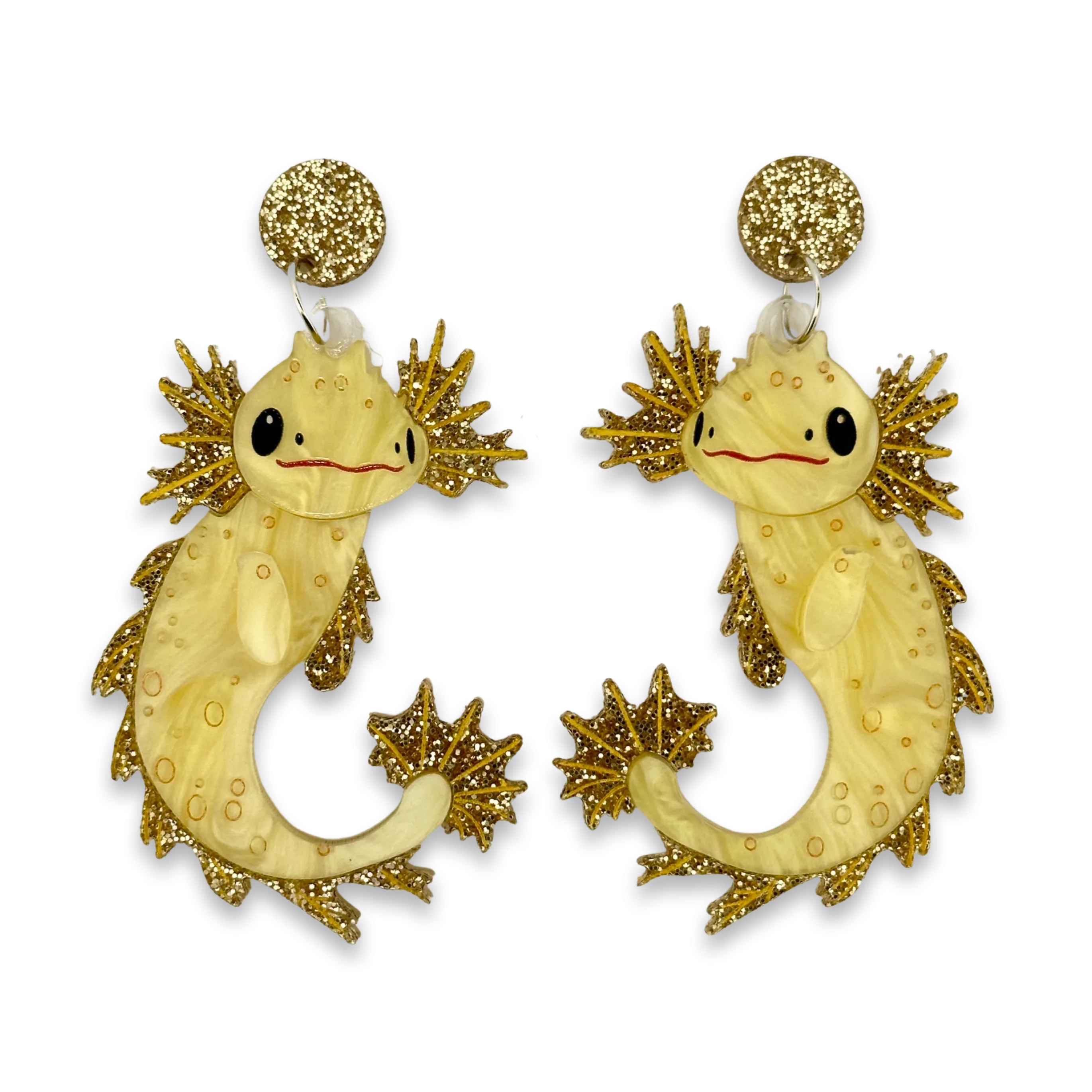 Honeycomb Axolotl - earrings - Set of 2